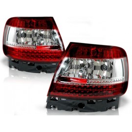 Lampy tył Audi A4 B5 Sedan - Red/White LED - Diodowe LDAU25