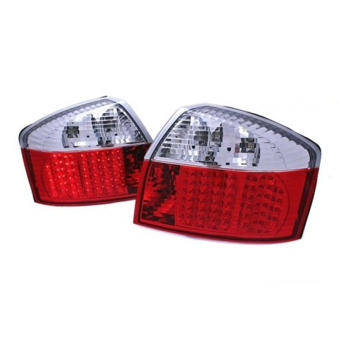 Lampy tył Audi A4 B6 8E Sedan - Red / White LED Clear diodowe LDAU79