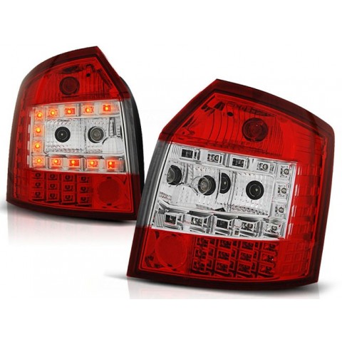 Lampy tył Audi A4 B6 Avant Kombi - Clear Red/White Led - Diodowe LDAU34