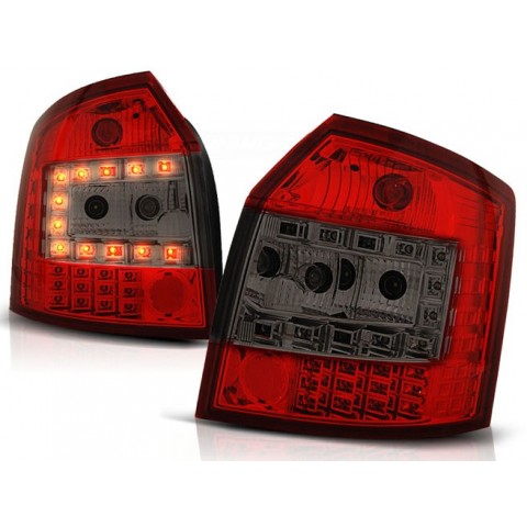 Lampy tył Audi A4 B6 Avant Kombi - Clear Red/Black Led - Diodowe LDAU35