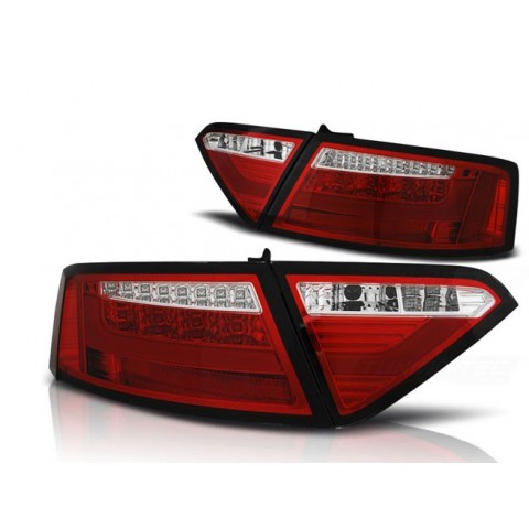 Lampy tył AUDI A5 8T 07-11 RED / WHITE LED BAR diodowe LDAUE2
