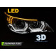 Reflektory BMW E60 / E61 LED Ringi 3D Chrom