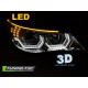 Lampy przód BMW E60 / E61 Black LED Ringi 3D LPBMK4