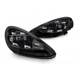 Lampy przód Porsche CAYENNE - BLACK FULL LED - diodowe DRL LPPO13
