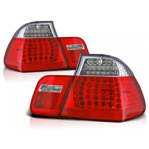 Lampy tył BMW E46 Sedan 01-05 Clear Red/White Led diodowe LDBM78