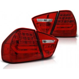 Lampy przód BMW E90 05-08 Red/White Led BAR Diodowe LDBMC7
