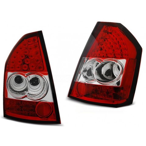 Lampy tył Chrysler 300C Sedan 09-10 Clear Red/White LED diodowe LDCH11