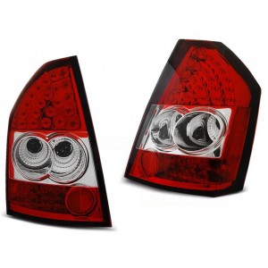 Lampy tył Chrysler 300C Sedan 09-10 Clear Red/White LED diodowe LDCH11