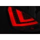 Lampy tył FORD FIESTA MK7 12-15 HB RED / WHITE LED BAR diodowe LDFO49
