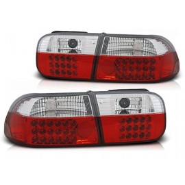 Lampy tył Honda Civic Hatchback - Red/White LED 91-95 3d LDHO01