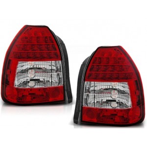 Lampy tył Honda Civic 95-01HB 3d - clear Red/White LED Diodowe LDHO02