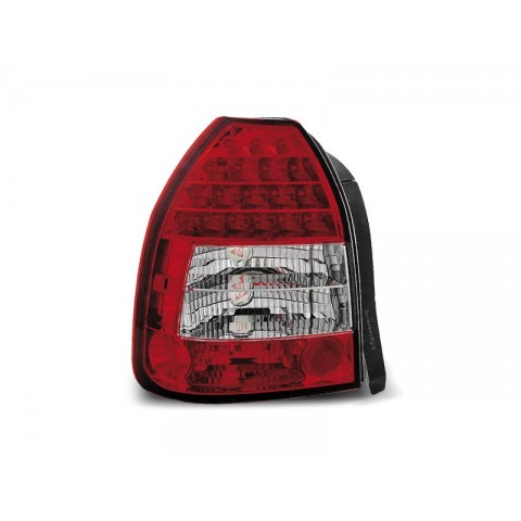 Honda Civic Hatchback - clearglass Red/White LED 95-01 3d LDHO02