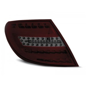 Mercedes C-klasa Sedan (W204) smoked red FULL LED BAR - DIODOWE LDME72
