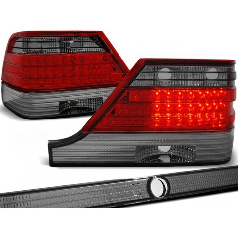 Mercedes S-klasa (W140) clearglass Red Black LED diodowe LDME31