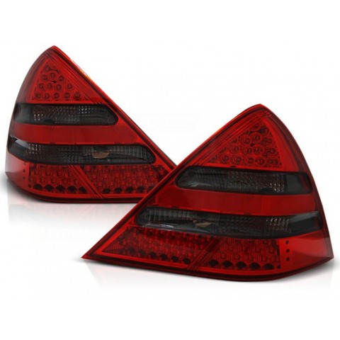 Lampy tył Mercedes SLK R170 Clear Red / Black LED diodowe LDME03