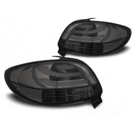 Lampy tył Peugeot 206 LED BAR SMOKED BLACK - diodowe LDPE22