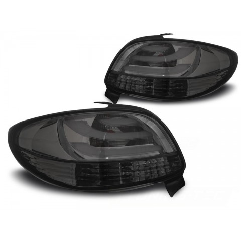 Lampy tył Peugeot 206 LED BAR SMOKED BLACK - diodowe LDPE22