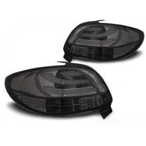 Lampy tył Peugeot 206 LED BAR SMOKED BLACK - diodowe LDPE22