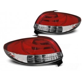 Lampy tył Peugeot 206 LED BAR Red/White - diodowe LDPE20