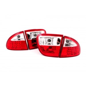 Lampy tył Seat Leon 99-04 clear RED WHITE LED diodowe LDSE03