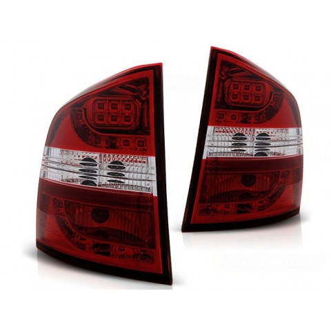 Lampy tył Skoda Octavia II Kombi 04- LED Red / White - diodowe LDSK03