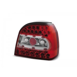 VW Golf 3 - clearglass RED WHITE LED - diodowe LDVW13