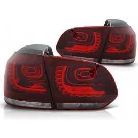 Lampy tył VW Golf 6 RED / WHITE LED czerwono białe diodowe GTI-Look LDVW70