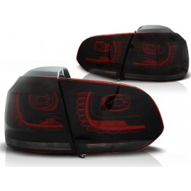 Lampy tył VW Golf 6 SMOKED RED LED dymione czerwone diodowe GTI-Look LDVW71