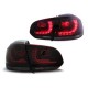 Lampy tył VW Golf 6 SMOKED RED LED dymione czerwone diodowe GTI-Look LDVW71