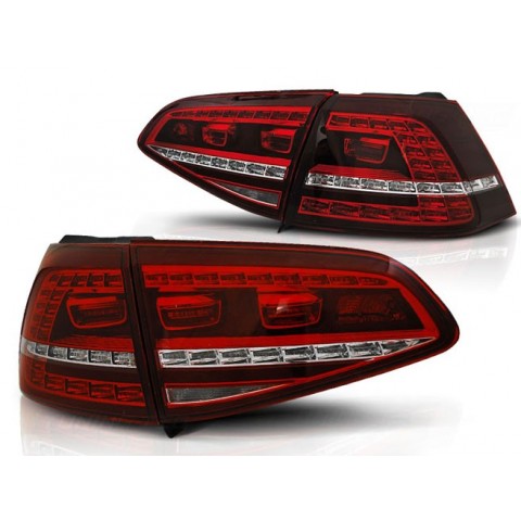 Lampy tył VW Golf 7 - Red / White LED GTi Look - DIODOWE LDVWE8