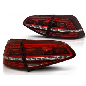 Lampy tył VW Golf 7 - Red / White LED GTi Look - DIODOWE LDVWE8