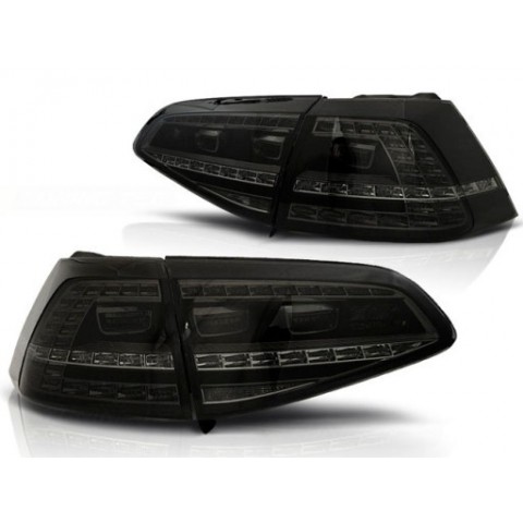 Lampy tył VW Golf 7 - Smoked Black LED GTi Look - DIODOWE LDVWF0