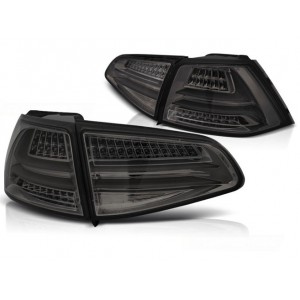 Lampy tył VW Golf 7 - Smoked Black LED BAR NEON - DIODOWE LDVWG6