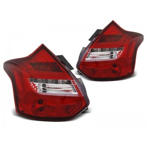 Lampy tył Ford Focus 3 11-14 red / white LED - diodowe dynamiczne LDFO56