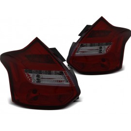 Lampy tył Ford Focus 3 11-14 smoked red LED - diodowe dynamiczne LDFO57