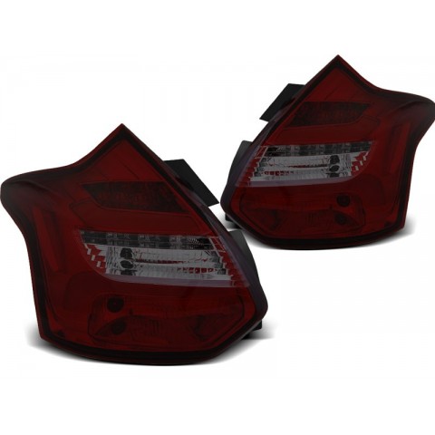 Lampy tył Ford Focus 3 11-14 smoked red LED - diodowe dynamiczne LDFO57