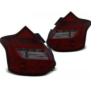 Lampy tył Ford Focus 3 11-14 smoked red LED - diodowe dynamiczne LDFO57