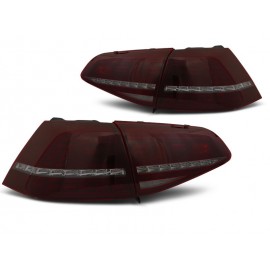 Lampy tył VW Golf 7 - Smoked Red LED GTi Look - DIODOWE Dynamiczne LDVWE4