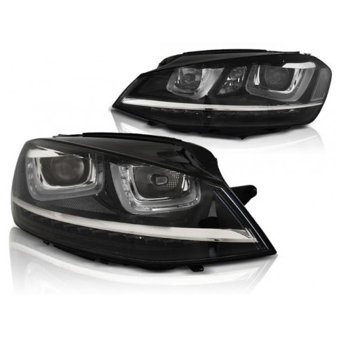 Lampy przód VW Golf 7 - LED dzienne DRL dynamiczny kierunkowskaz LPVWP6