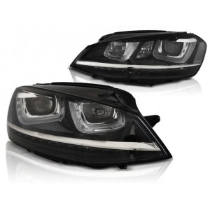 Lampy przód VW Golf 7 - LED dzienne DRL dynamiczny kierunkowskaz LPVWP6