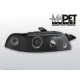 Lampy przód Fiat Punto I clear Angel Eyes BLACK soczewka ringi LPFI09