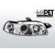Lampy przód Fiat Punto I clear Angel Eyes CHROM soczewka ringi LPFI08