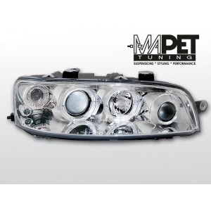 Fiat Punto II clear Angel Eyes CHROM soczewka ringi LPFI01