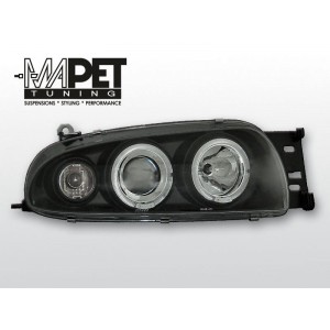 Ford Fiesta 95-99 clear Angel Eyes BLACK soczewka ringi LPFO15