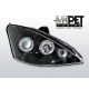 Lampy przód Ford Focus I 98-01 Angel Eyes BLACK soczewki ringi LPFO10