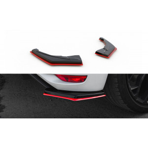 Splittery Boczne Tylnego Zderzaka (V.2) + Red - Renault Megane RS Mk4