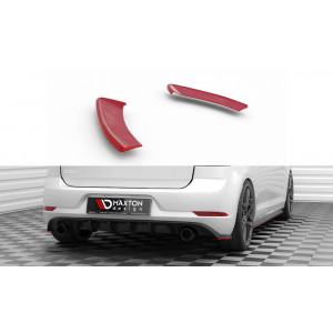 Splittery boczne zderzaka tył - RED - VW Golf GTI Mk7 Facelift