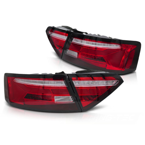 Lampy tył AUDI A5 8T 11-16 RED / WHITE LED BAR diodowe LDAUJ5