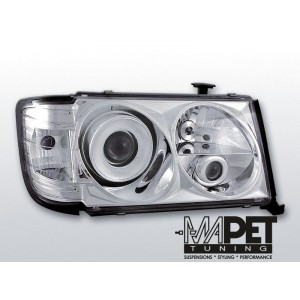 Mercedes E-klasa W124 85-93 clear CHROM soczewki LPME02