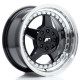 JR Wheels JR6 15x7 ET25 4x100/108 Gloss Black w/Machined Lip